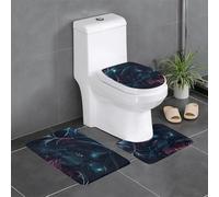 yefan The Girl In The Dream Lot de 3 tapis de bain doux, absorbants, antidérapants, adaptés pour salle de bain, toilettes, etc.