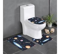 yefan The Solar Family Lot de 3 tapis de salle de bain doux, absorbants et antidérapants pour salle de bain, toilettes, etc.