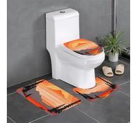 yefan Tree Hills and Rivers Lot de 3 tapis de salle de bain doux, absorbants, antidérapants, adaptés pour salle de bain, toilettes, etc.
