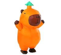 Yeffute Costume de Capybara gonflable pour adulte, costume d'Halloween amusant (marron)