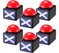 Yeffxior Boutons Quiz électroniques avec lumières sonores - pour jeux d'équipe, compétitions et spectacles familiaux - Set complet de 6 avec alarme sonore