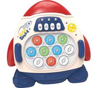 Yefun Quick Push Bubbles Jouet Popite pour Enfant, Push and Pop Bubble it Électronique, Portable Sensory Fidget Toy, Jouet Anti-Stress Cadeau pour Enfants et Adolescents Ecole, Trajet Voiture(Fusée)