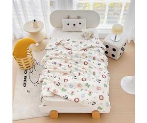 YeGang Couette légère en microfibre douce et respirante - Couette d'été matelassée pour toutes les saisons - Lavable en machine - 120 x 150 cm - Motif zoo - 1 pièce