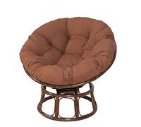 YeGang Coussin de Chaise Ronds Doux Épais Papasan, Rempli en PP Cotton, 120x120CM, Brun