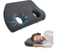 YeGang Oreiller avec trou d'oreille pour dormir - Oreillers de piercing d'oreille pour les personnes dormant sur le côté, oreiller en mousse à mémoire de forme pour douleurs auditives pour dormir avec