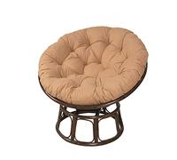 YeGang Papasan Coussins de Chaise Ronds, Doux Épais Coussin Fauteuil Papasan Coussin Fauteuil Rotin pour Jardin ExtéRieur, Balcon Et Salon (90x90CM,Kaki)