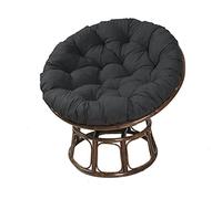YeGang Coussin Papasan rond épais doux – 120x120 cm – Noir – Pour jardin, balcon, salon