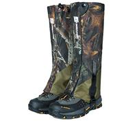 Yeglg Guêtres de jambe imperméables pour homme, anti-déchirure, en nylon 900D, respirantes, pour randonnée, chasse, escalade (camouflage et vert militaire)