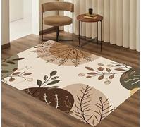 YEGRFJIS Tapis à Motif Floral Imitation Cachemire, imprimé bohème 3D antidérapant, en Polaire Courte Lavable, Convient au Salon, à la Chambre et au Couloir (150x180cm)