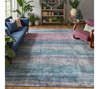 YEGRFJIS Tapis antidérapant Moderne Abstrait ombré, Style bohème, Tapis Vintage Lavable pour Salon, rectangulaire, pour Chambre, Couloir ou entrée (100x100cm/Multicolore)