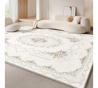 YEGRFJIS Tapis De Salon Lavable Pile Courte Et Douce Imprimé Nordique Antidérapant, Imitation Cachemire Tapis De Chambre Doux, Intérieur d'enfant De Sol Doux(100x130cm/color)