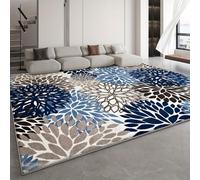YEGRFJIS Tapis Moderne Tissu Texturé Floral Bohème Côtier Intérieur/Extérieur, Simple Mode Décoration Zone Tapis, Facile à Nettoyer, Salon, Chambre, Cuisine(80x120cm/color)