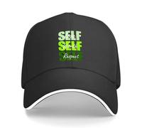 YEGTQAON Unisexe Vintage et Classique Audacieux « Self Love Self Worth Self Respect » Casquette de Baseball Graphique - Snapback réglable, léger, Urbain Fashio Durable et Confortable