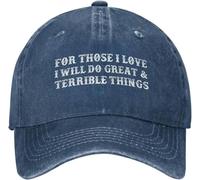 YEGTQAON Unisexe Vintage et Classique pour Ceux Que j’Aime, Je Ferai des Choses Grandes et terribles pour Les Femmes Chapeau de Papa Chapeau Graphique Durable et Confortable