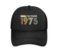 YEGTQAON Vintage et Classique Été en Plein air Né en 1975 50e Anniversaire Cadeau Maille Caps Unisexe 50 Ans Présent Ajustable Mousse Trucker Chapeaux Durable et Confortable