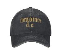 YEGTQAON Vintage et Classique Fontaines D.C. Hommes Femmes Casquettes de BaseballCasquettes délavées en détresse Chapeau Vintage Outdoor WorkoutsCadeau Snapback Chapeau Confortable