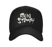 YEGTQAON Vintage et Classique UnisexeThe Ren & Stimpy Show Logo Chapeau Rétro Snapback Cap Réglable Casual Wear Durable et Confortable