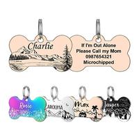 YEHANTI Medaille Chien avec Gravure personnalisée - Acier Inoxydable Médaille Chien et Chat Identification Gravure Prénom Adresse Tel avec gravure de motif personnalisée, Os