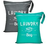 Yeheap 2 Pièces Sac à Linge Sale Imperméable, Sac Linge Sale Voyage | Pliables et Réutilisables, Sac à Linge Sale avec Fermeture, pour Maillot de Bain Mouillé, Piscine et Voyage, Style A
