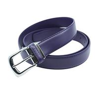 YEHMAN Ceinture classique 3 cm en croûte de cuir de vachette ajustable boucle argenté à ardillon 120 cm