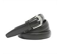 YEHMAN Ceinture femme classique fine 2 cm en croûte de cuir de vachette ajustable 120 cm