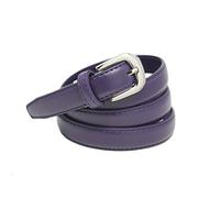 YEHMAN Ceinture femme classique fine 2 cm en croûte de cuir de vachette ajustable 120 cm