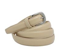 YEHMAN Ceinture femme classique fine 2 cm en croûte de cuir de vachette ajustable 120 cm