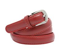 YEHMAN Ceinture femme classique fine 2 cm en croûte de cuir de vachette ajustable 120 cm