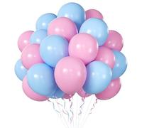 Yehnda Ballons roses bleus, 70 pièces, 12 pouces, pastel bleu et rose, pour genre, anniversaire, baptême, confirmation, fête