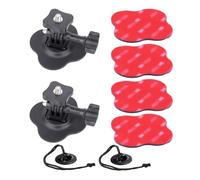 YEHOLDING 2 pièces Support de Fixation adhésif Flexible, pour Insta360 X6 X5 X4 Air X4 X3 X2 Ace Pro Ace Kit Supports de Casque Moto Compatible avec GoPro Hero