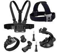 YEHOLDING 8 en 1 Accessories Pack Kit, Adjustable Length Harnais de Poitrine, Fixation Bandeau, Fixation Poignet, Compatible with GoPro, AKASO, Xiaomi YI, SJCAM, et Autres Actions cam