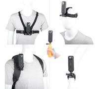 YEHOLDING 9 en 1 Kit caméra d'action,pour Insta360 X5/X4/ X3/ Ace Pro, Harnais Telephone, Fixation Bandeau, Fixation Poignet,Clip de Sac à Dos, Support Flottant, Compatible avec GoPro Hero, SJCAM