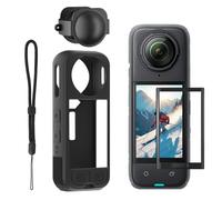 YEHOLDING Pack d'accessoires 4 en 1 Compatible avec Insta 360 X5, Contient Un étui en Silicone pour Appareil Photo et Un Cache d'objectif, Un Protecteur d'écran pour Insta360 X5 Accessoire