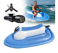 YEHOZZ Bateau à Réaction Gonflable, Bateau à Moteur électrique, Jet Ski, Kayak 500 W, Moteur électrique, Sup, Scooter sous-Marin Motorisé pour Adultes Et Enfants Blue+White-500W10000mAh