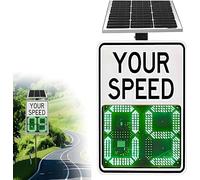 YEHOZZ Panneau D'affichage Radar à énergie Solaire, Panneau D'affichage Radar à LED, pour Autoroutes Et Routes à Vitesse Limitée 60x75cm/23.5"x25.5"