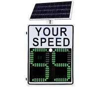 YEHOZZ Panneau De Signalisation Radar à énergie Solaire avec Accessoires, Panneau D'avertissement De Vitesse à énergie Solaire, Limite De Vitesse Réglable par Télécommande 60x75cm/23.5"x25.5"