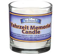 Yehuda Matzo Yahrzeit Bougie commémorative Blanc