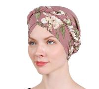 YEHUDAF LEE Bonnet Chimio Bambou-Foulard Chimio Femme Élégant-Foulard Cheveux Doux-Élasticité Universelle-Couleurs Variées-Confortable (FR/ES, Alpha/lettres, Taille unique, 5)