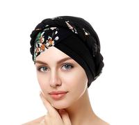 YEHUDAF LEE Bonnet Chimio Bambou-Foulard Chimio Femme Élégant-Foulard Cheveux Doux-Élasticité Universelle-Couleurs Variées-Confortable (FR/ES, Alpha/lettres, Taille unique, 19)