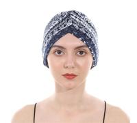 YEHUDAF LEE Turban Femme Chimio-Bonnet Chimio Femme Élastique Confortable-Foulard Cheveux avec Motifs Variés (FR/ES, Alpha/Lettres, Taille Unique, 16)