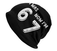 YEHWHCOAO 7 Ans Anniversaire 6 Maintenant j’AI 7 67 Bonnets drôles Goth Unisex Outdoor Skullies Bonnets Casquettes Chaleureux d’été Chapeau à Double Usage