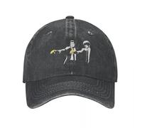 YEHWHCOAO Casquette de Baseball Classique Banane et Quentin Tarantino Pulp Bonnet de Baseball Hommes Femmes Denim usé Casquette de Soleil Course de Golf en Plein air Casquette