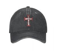 YEHWHCOAO Ordre du Christ Croix du Templier Christian Portugal Chevalier Templier érodé Casquettes en Jean usé Casquettes Chapeaux Classiques