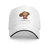 YEHWHCOAO Penser Cheburashka Hommes soviétiques Russes Mignons Bonnets de Baseball Casquette à visière Pare-Soleil Chapeau de vélo