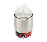 YEITBY Chauffe-sauce en acier inoxydable 350 W avec 3 bouteilles | Distributeur de sauce électrique avec chauffage au bain-marie pour fromage, chocolat, caramel et restauration