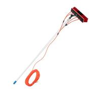 YEITBY Perche télescopique 7,4 m extensible avec brosse de nettoyage rotative à 180° en aluminium pour fenêtre, toit de terrasse, système solaire, lave-linge 3 en 1 avec tuyau de 20 m