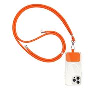 YEJAHY Chaîne universelle pour téléphone portable, cordon pour téléphone portable, cordon pour téléphone portable, lanière universelle, porte-clés avec tous les smartphones (orange)