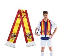 YEJAHY Écharpe de Supporter de Football Coupe du Monde 2026 - Écharpe Équipe Nationale de Haute Qualité avec Drapeaux et Emblèmes, Article de Fan avec Franges (Espagne)