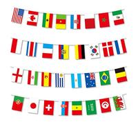 YEJAHY Guirlande de fanions de la coupe du monde de football 2022 - 10 m - Pour jardin, bar, restaurant, fête de rue