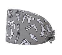 YEJBBUC Bonnet de gommage respirant imprimé cadeau de jour d'infirmière pour massage, spa, centre de beauté type B, Style B, 8